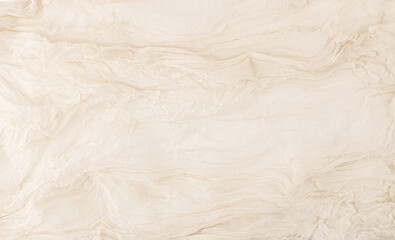 Wrinkled gauze tablecloth texture background. Gauze fabric top view with copy space