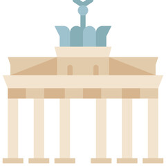 brandenburg gate flat icon © supanut