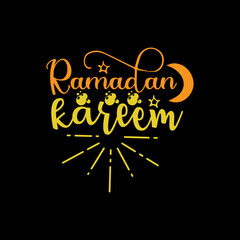 Ramadan Kareem typography lettering for t shirt ready for print