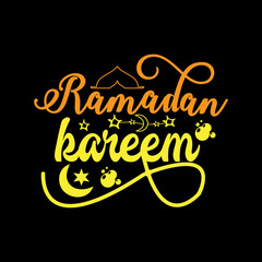 Ramadan Kareem typography lettering for t shirt ready for print