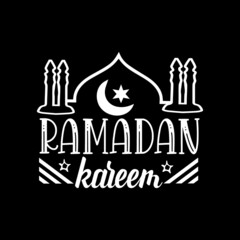Ramadan Kareem typography lettering for t shirt ready for print