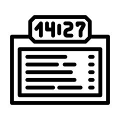 schedule information line icon vector. schedule information sign. isolated contour symbol black illustration