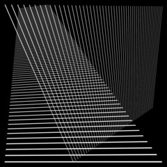 Abstract random grid, mesh. Lattice, grating and grille pattern with oblique, diagonal, slanting lines, stripes