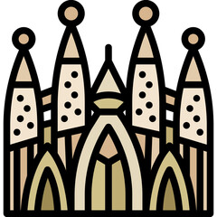 sagrada familia filled outline icon