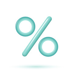 3d percent icon. ercentage, discount, sale, promotion concept. Vector