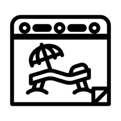 calendar vacation line icon vector. calendar vacation sign. isolated contour symbol black illustration