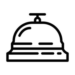 hotel bell line icon vector. hotel bell sign. isolated contour symbol black illustration