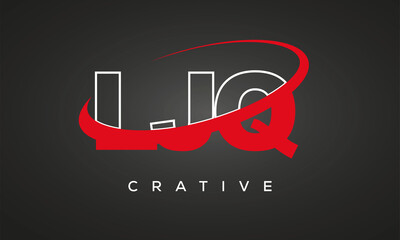 LJQ creative letters logo with 360 symbol vector art template design