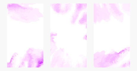 set of watercolor texture background of pink spots