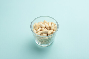 Vitamin C, vitamin on a colored background, vitamins for health