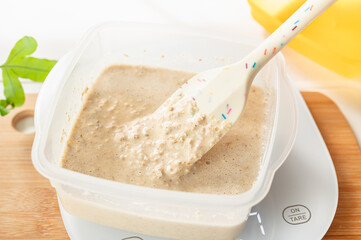 オートミール蒸しパンの生地