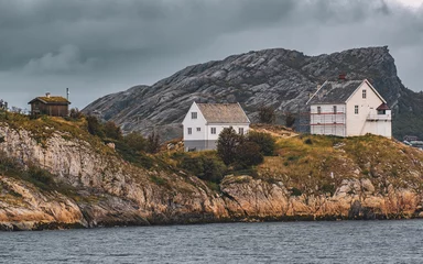 Fototapete Rund Island in Bodø with old houses © Prometheus Design