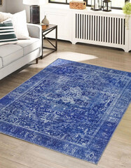 Modern stylish living area carpet textile design.