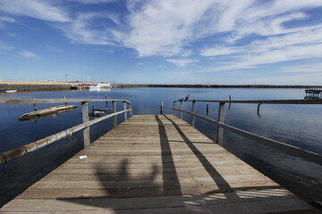 Obraz premium barca hundida en el mar