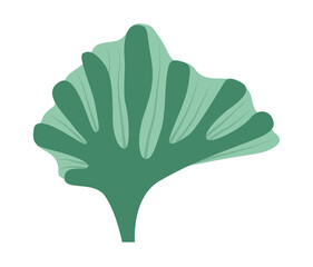 Green algae on a white background, algae logo, icon for seascapes and food from marine plants