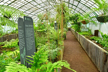 Paris; France - july 8 2021 : the Auteuil greehouses garden in the 16th arrondissement