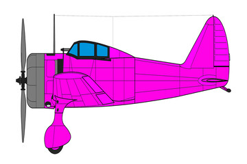 Avión antiguo rosa