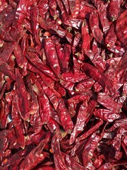 Group of Dry red chilli background