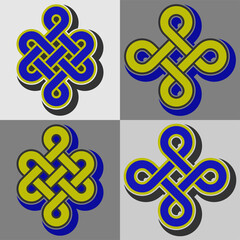 Celtic ornament. Vector isolated on dark and light background.