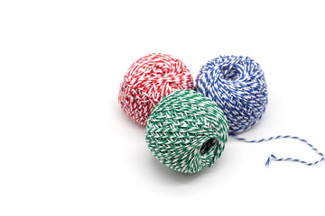 isolated photos of a ball of cotton thread