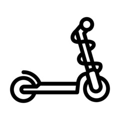 kick scooter line icon vector. kick scooter sign. isolated contour symbol black illustration