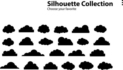 cartoon clouds collection set background flat gradient vector illustration wallpaper element sign
