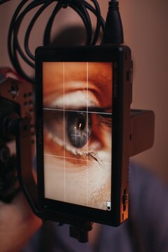 Camera shooting eye