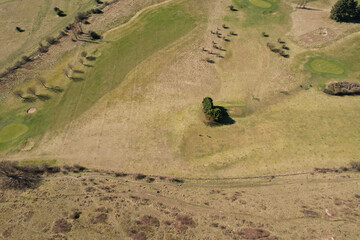 beautiful Sunny day over Galley and Warden Hills England, drone's footage