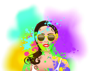 Happy Holi Holiday India poster design. Use it for print or web advertisement creation.