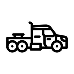 truck transport line icon vector. truck transport sign. isolated contour symbol black illustration