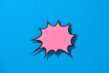 Boom! Paper cut speech bubble