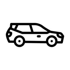 car transport line icon vector. car transport sign. isolated contour symbol black illustration