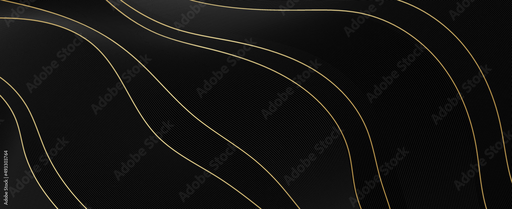 Poster Premium background design with diagonal dark and gold line pattern. Vector horizontal template for business banner, formal invitation, luxury voucher, gift certificate 