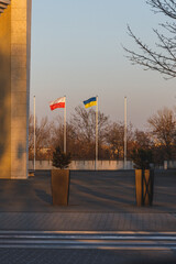 Flaga Polski i Ukrainy - obrazy, fototapety, plakaty