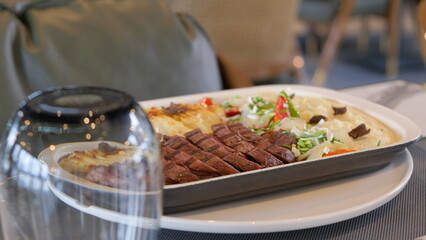 minimal and luxury food for luxury restaurant