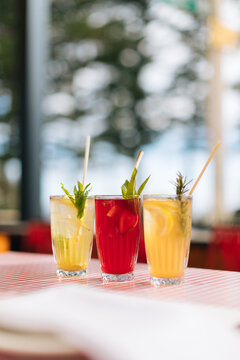 Three Colourful Summer Beverages