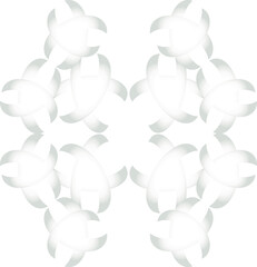 pattern of gray ribbons on a white background