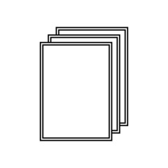 Paper documents icon in line style