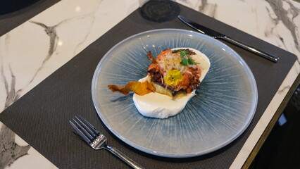 minimal and luxury food for luxury restaurant