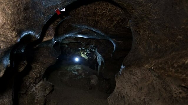 Natural stone mining mines. Tunnels of the Underground industry. 