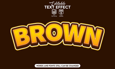 Editable text effect brown