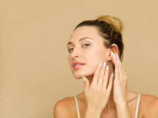 woman cream application 
