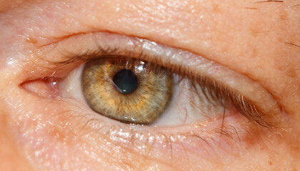 Fototapeta premium Closeup of the human eye. Ophthalmology. Close-up. Pupil. Eyelashes.