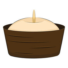 Isolated spa candle flat design Vector