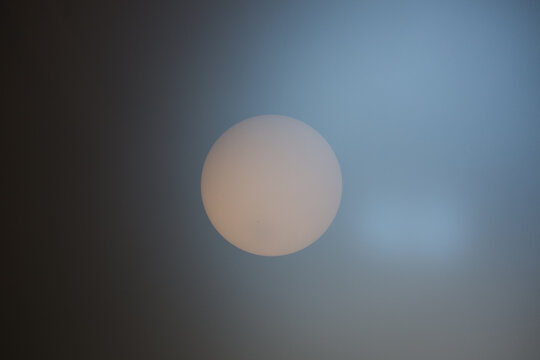 Circle of light against a blue background