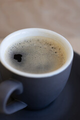 cup of coffee on the table