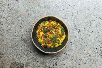 Delicious yogurt dip with herds