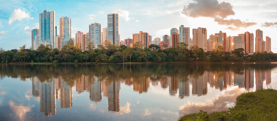 View of Igapó Lake in the city of Londrina, Brazil.