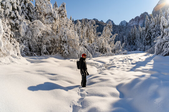 Man in a Snowy landscape