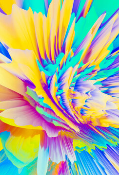 3D extruded abstract shapes